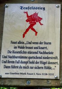 Elendstal Harz 11 goethe harz elendstal wandern info tafel teufelssteig